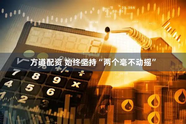 方道配资 始终坚持“两个毫不动摇”